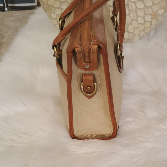 Dooney & Bourke Cream and Brown Satchel - Picture 2 of 16